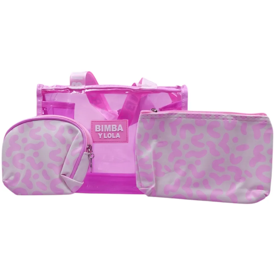COSMETIQUERA BIMBA Y LOLA TRANSPARENTE x3