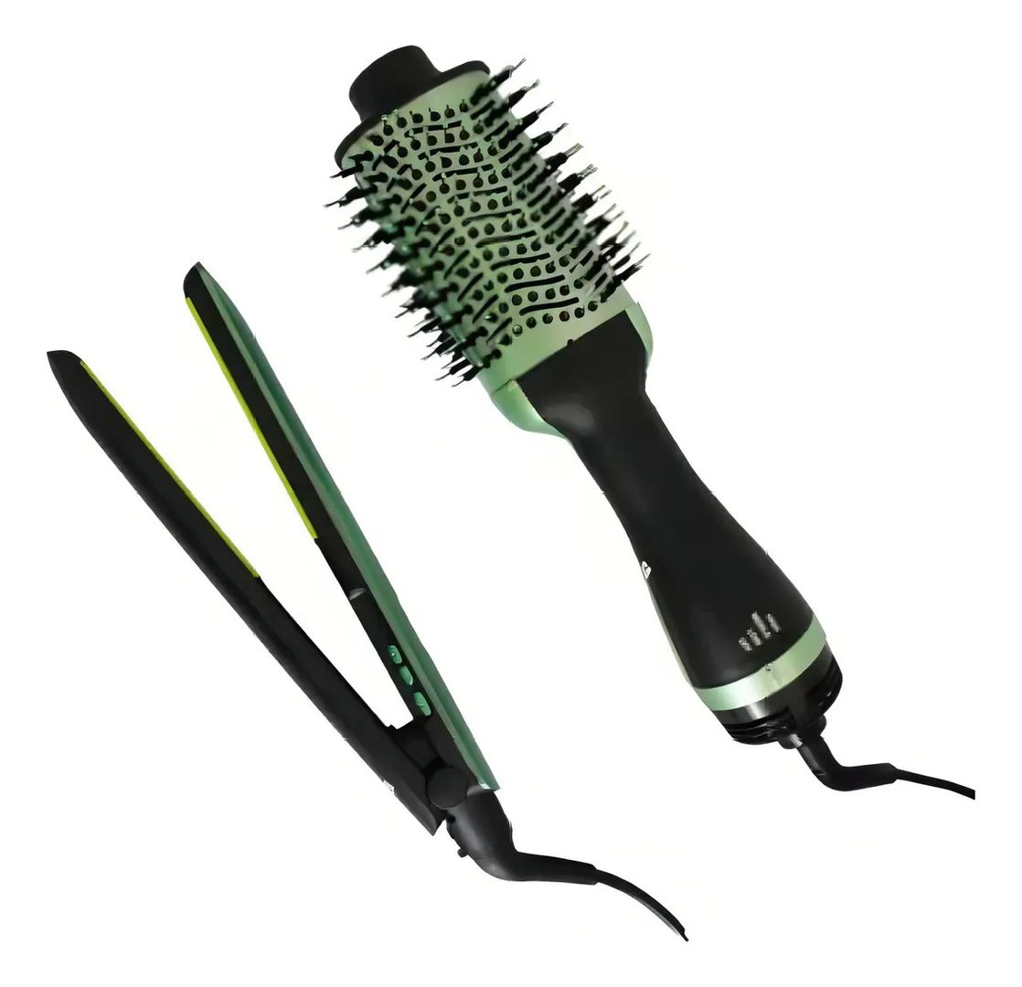 COMBO CEPILLO SECADOR + PLANCHA AGUACATE REIMIOGTON 2 EN 1