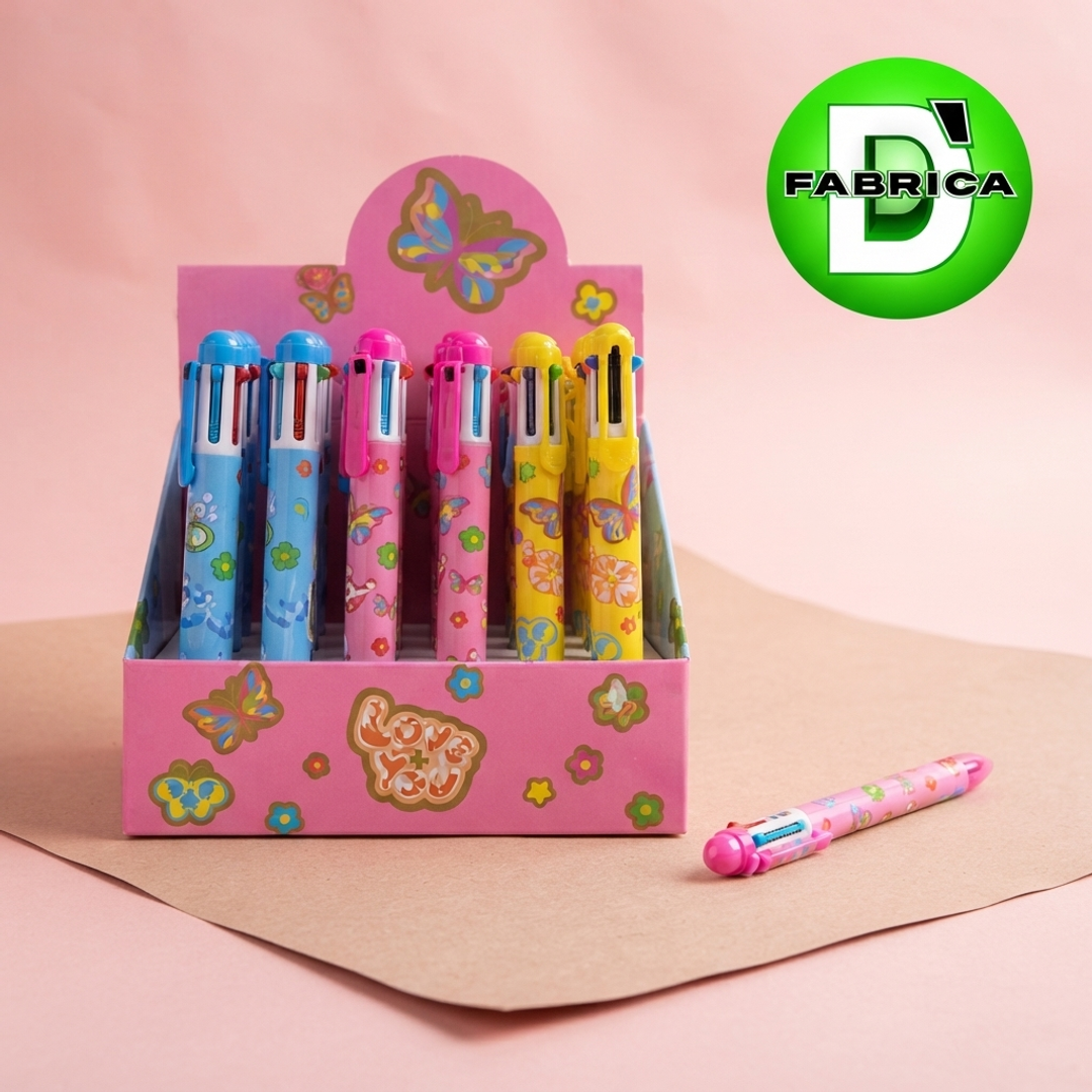 LAPICERO X4 MINAS MARIPOSAS-HAPPY
