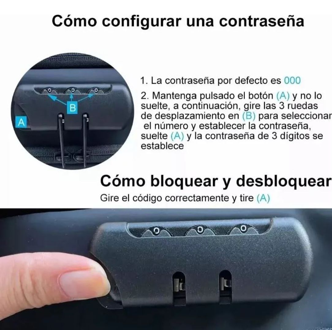 Riñonera manos libres antirrobo con clave