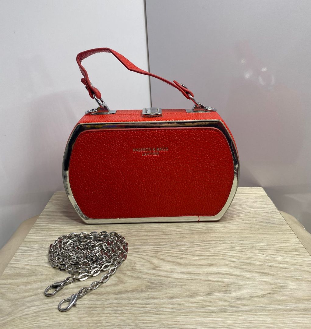 Bolso, arcoíris, negro y rojo 