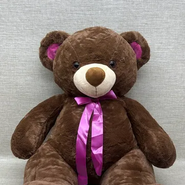 Imagen del producto OSO TONO CHOCOLATE CON CINTA SATINADA DE 60 CM 