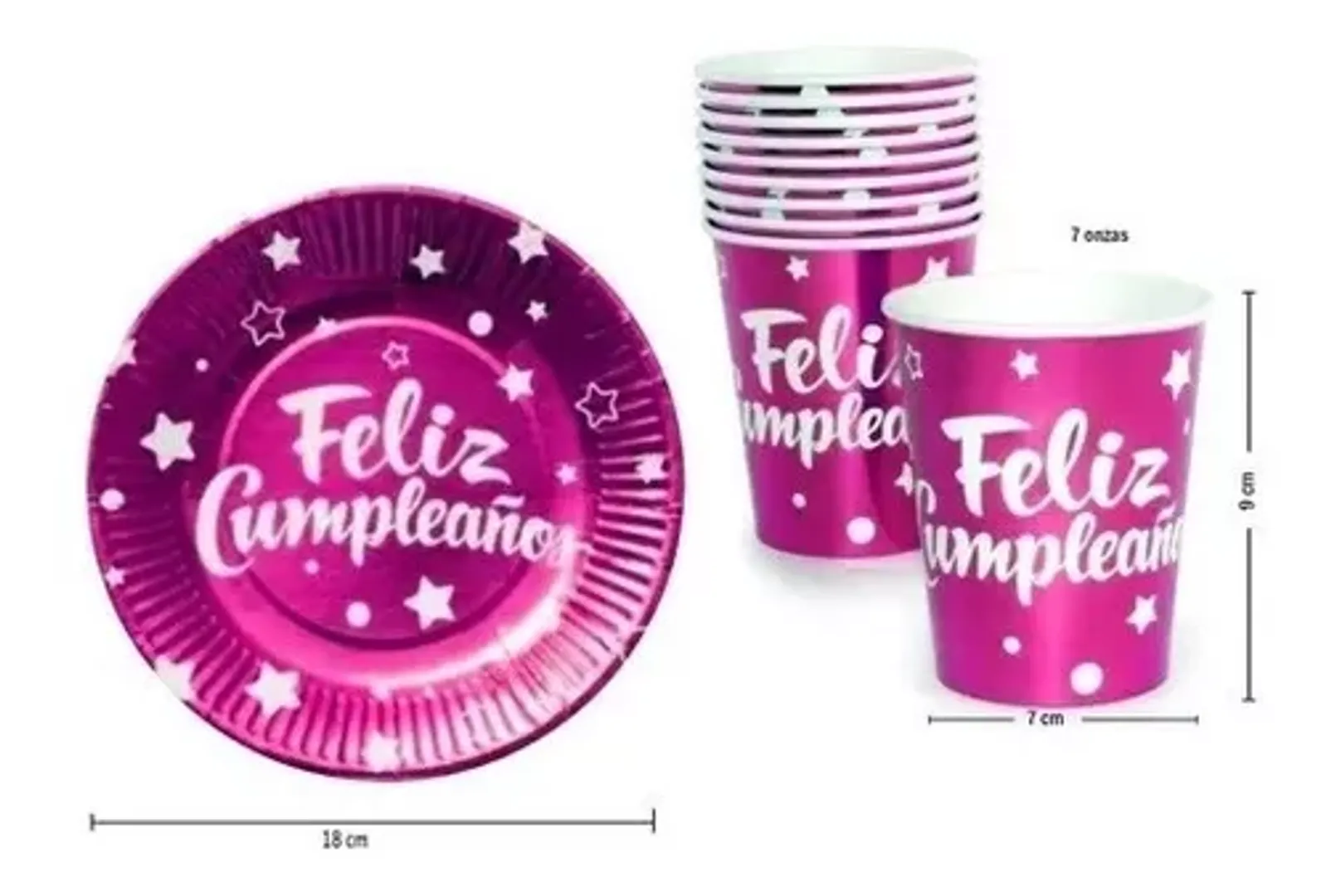 SET DE LUJO ( VASO Y PLATO ) X 10 UNIDADES