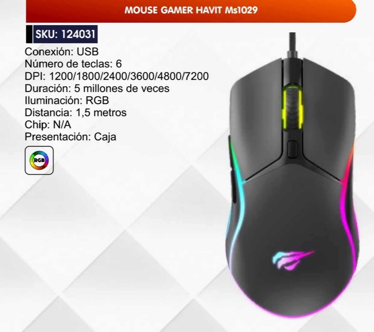 MOUSE GAMER HAVIT 