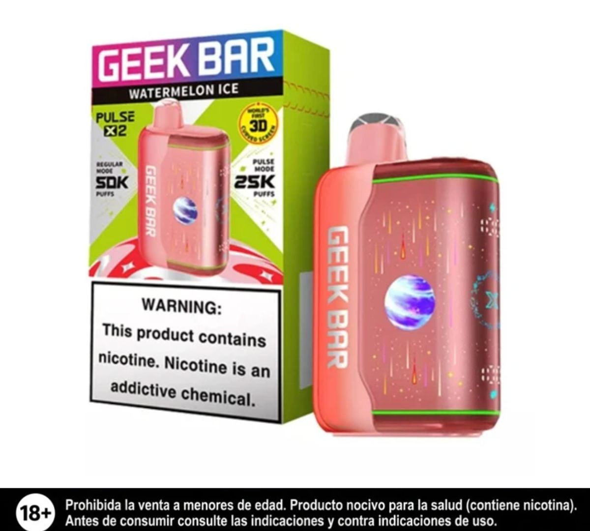 Geek Bar Pulse X2 Watermelon Ice 50.000 Puffs