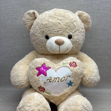 Imagen del producto OSO BEIGE PATAS LARGAS CON CORAZÓN 1.16 CM