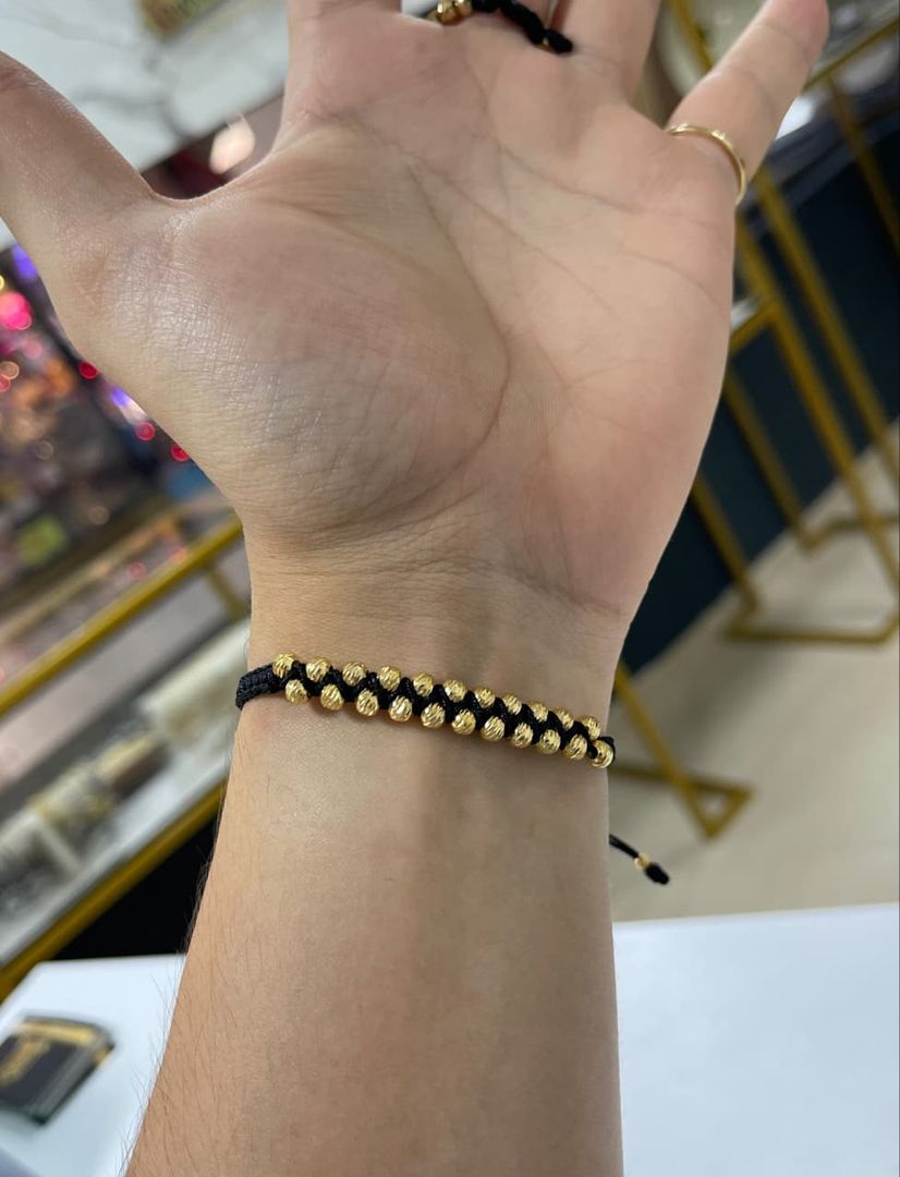 Pulsera tejida doble carril balin italy 4mm