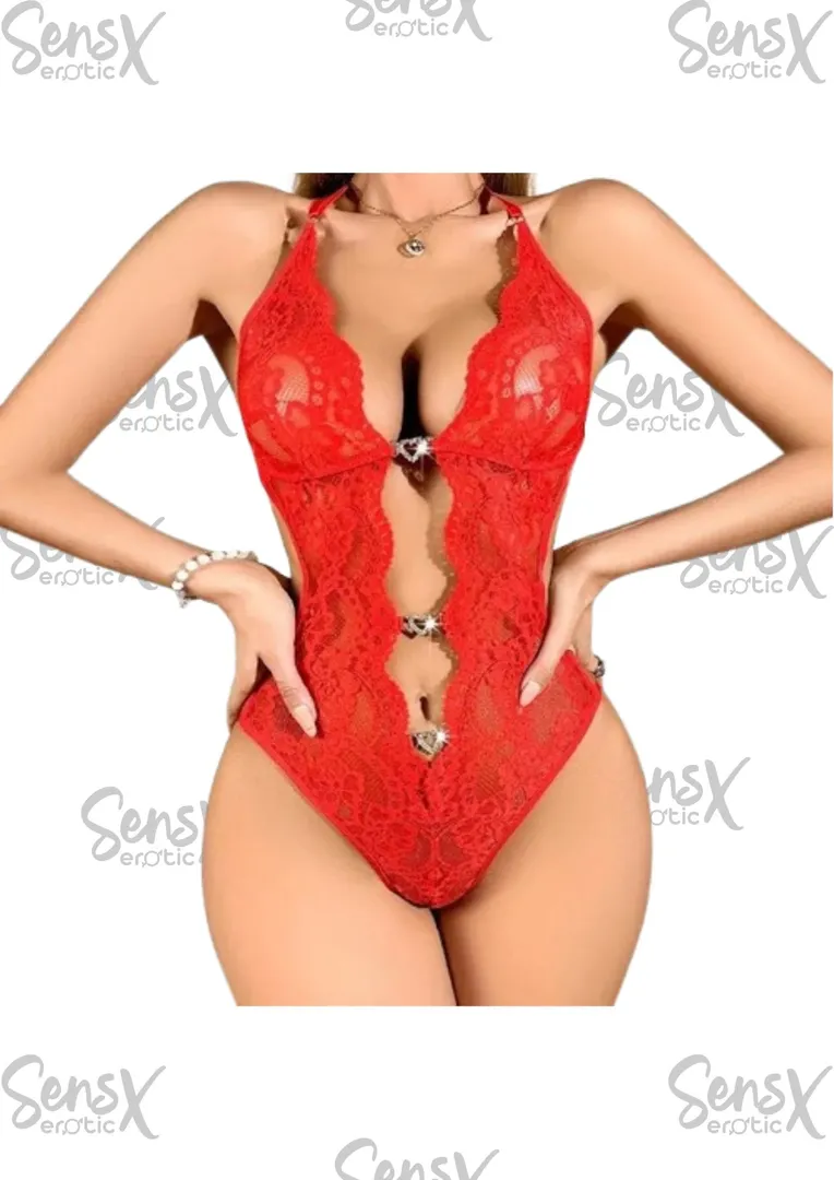 Lencería sin entrepierna para mujer, body de encaje transparente, pijama sexy con escote en V profundo, lencería traviesa para mujeres para juegos sexuales