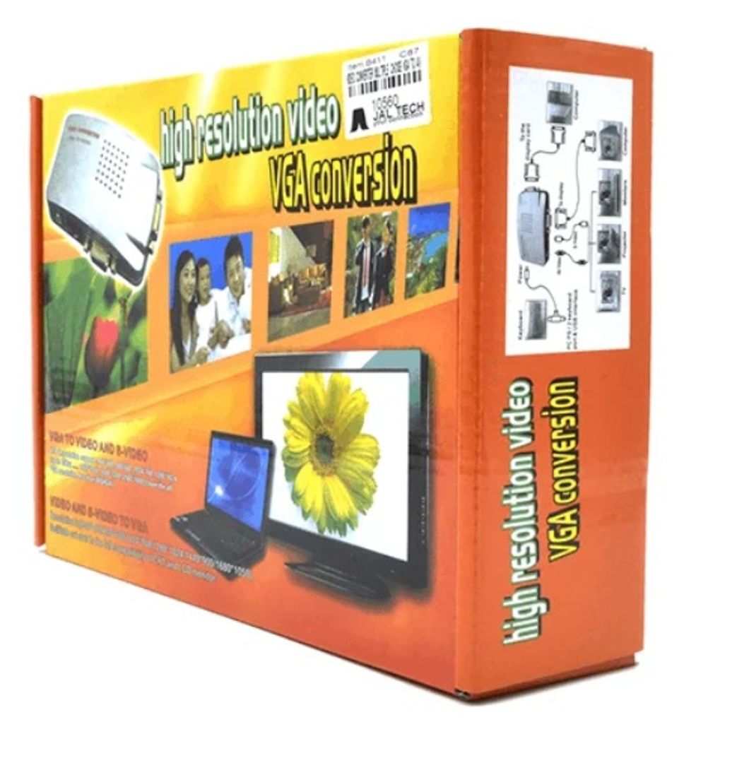 Caja convertidor VGA a SVIDEO RCA