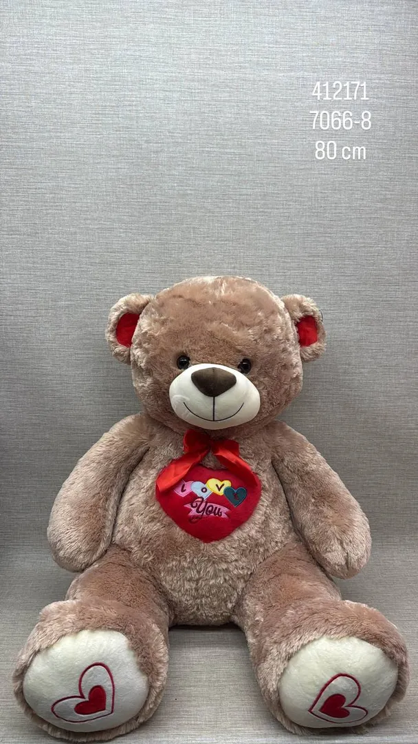 OSO CORAZON I LOVE YOU BORDADO DE 80 CM