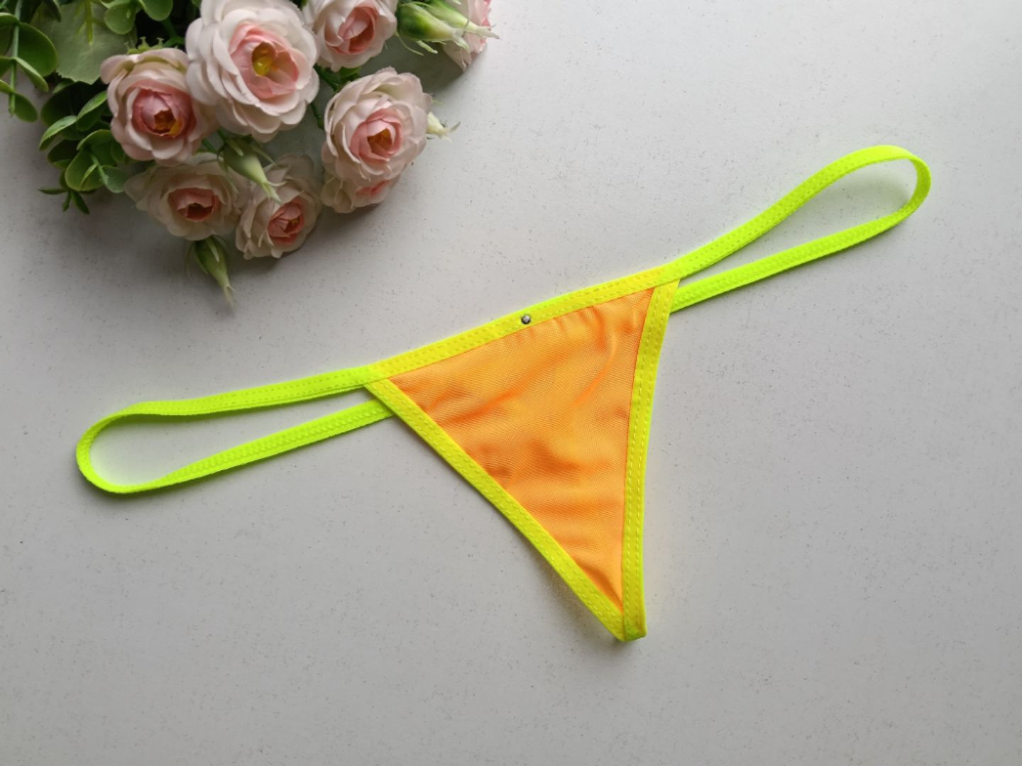 Tanga hilo en mallatex combinada