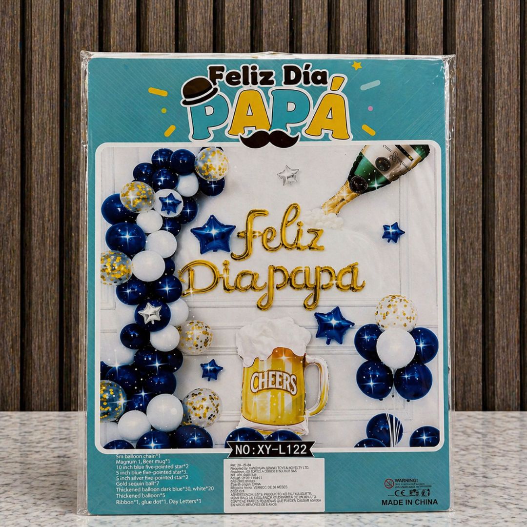 ARCO DE GLOBOS FELIZ DÍA PAPÁ