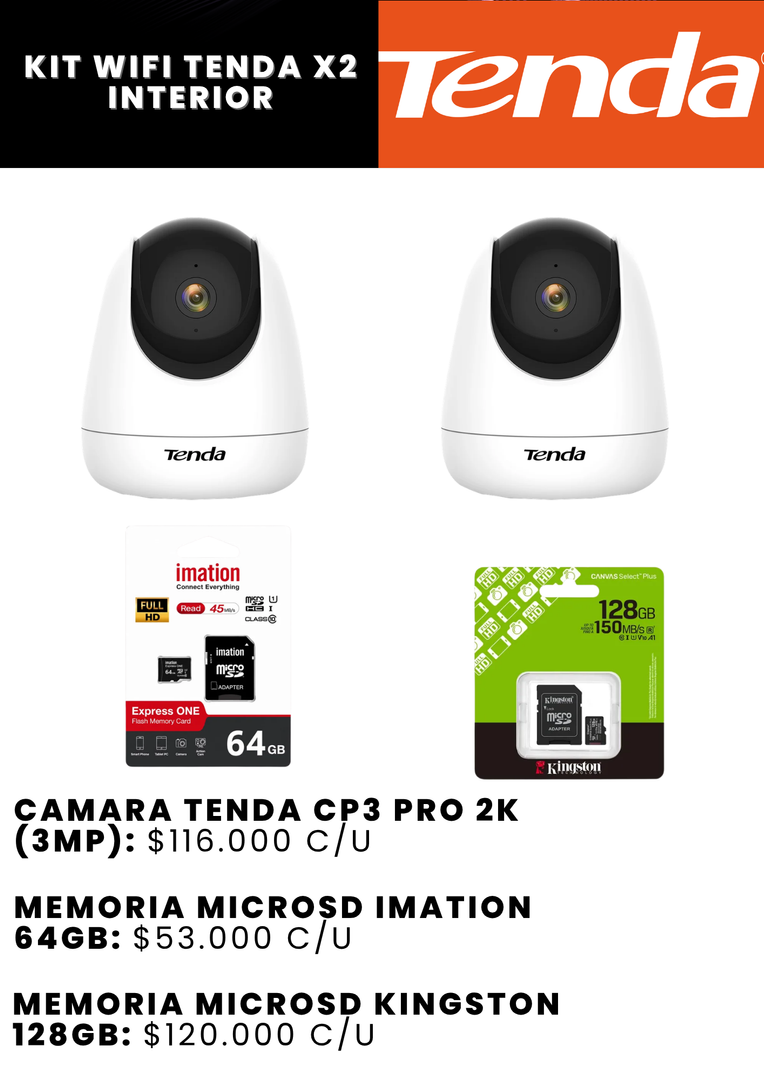 KIT WIFI TENDA X2 INTERIOR