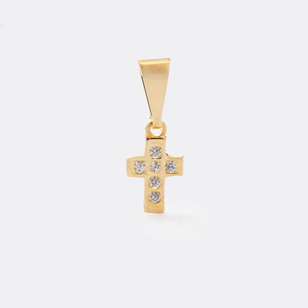 Dije Mini Cruz Con Circonias Crista