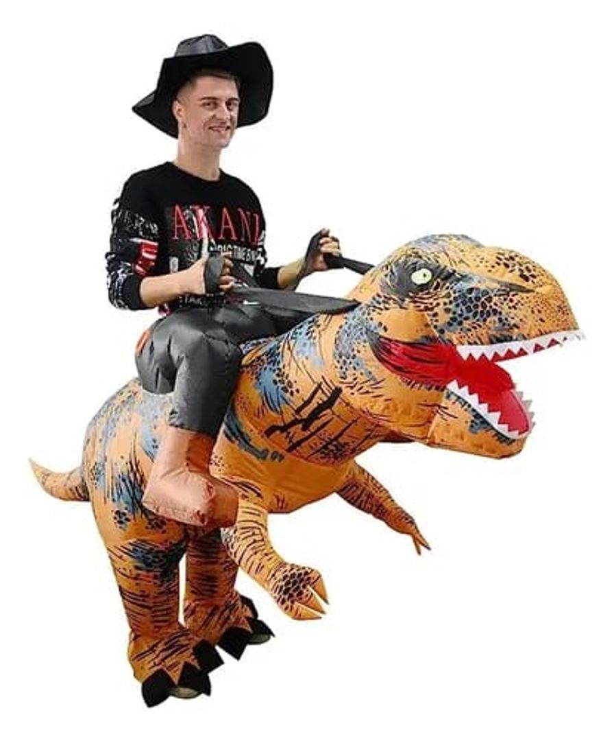 DISFRAZ INFLABLE DINO ADULTO