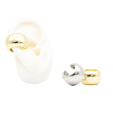 Imagen del producto EARCUFF CHUNKY LISO GRANDE BAÑO EN RODIO