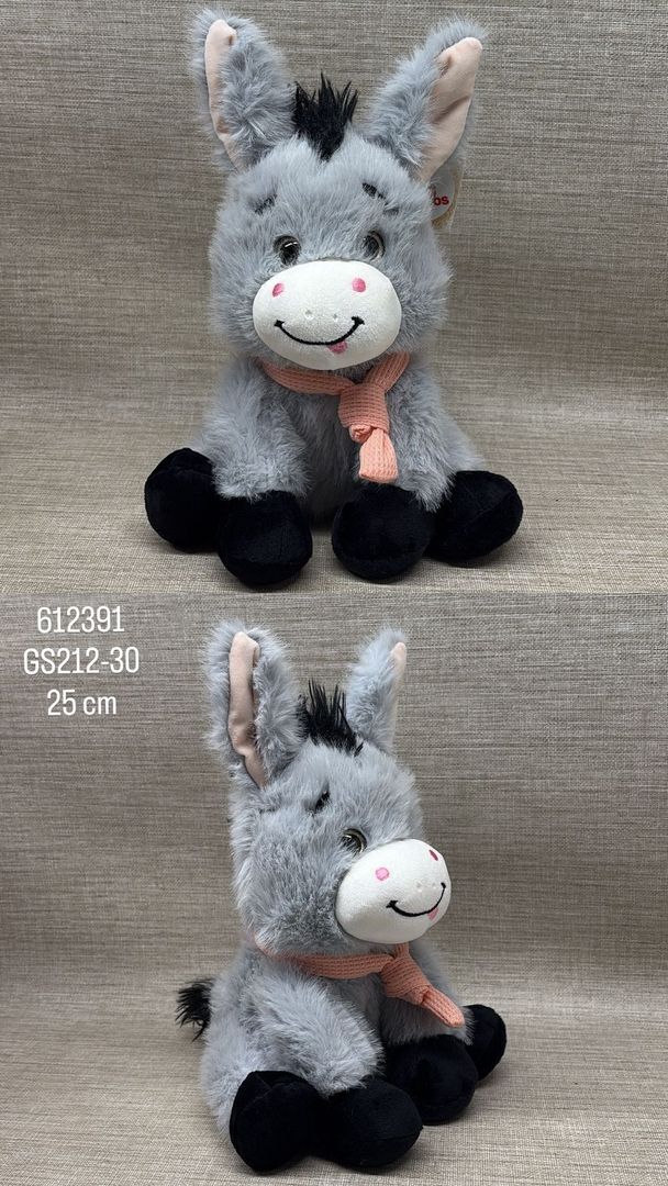 BURRO CON BUFANDA DE 30 CM 
