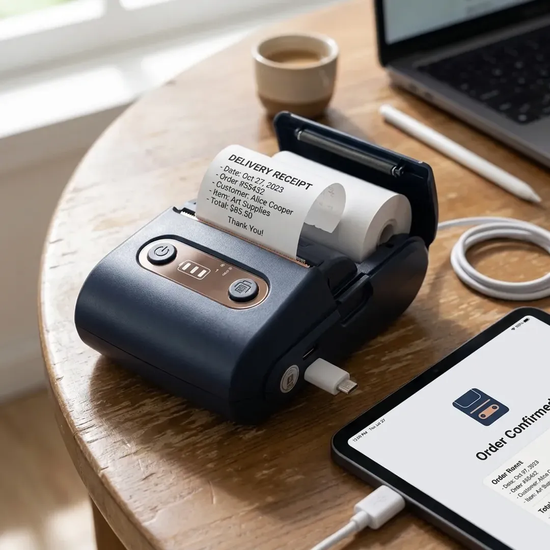 MINI IMPRESORA TERMICA PORTATIL BLUETOOTH LABEL PRINTER