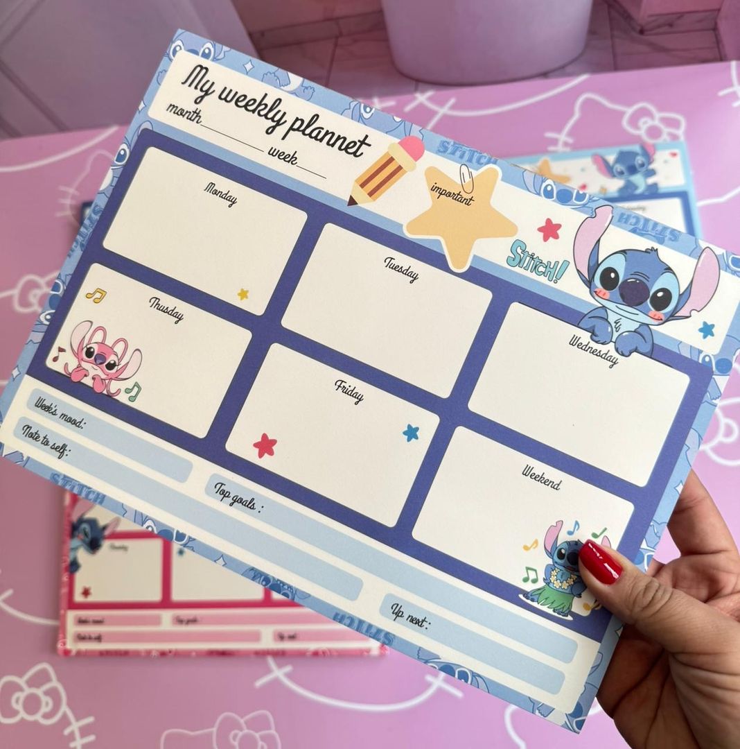 Planeador semanal stitch 