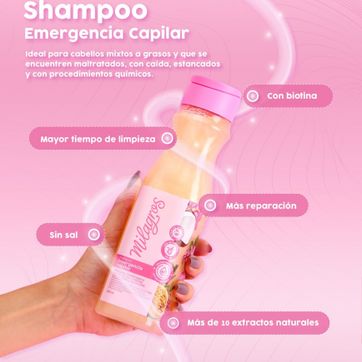 Shampoo Emergencia Capilar (con biotina y queratina) - imagen 1