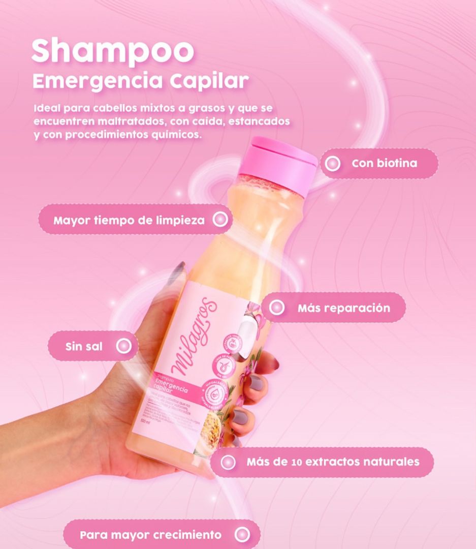 Shampoo Emergencia Capilar (con biotina y queratina)