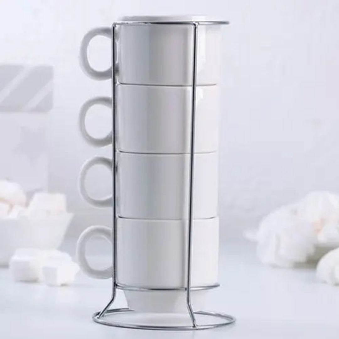 Torre Mug Set  x4 Unidades en Cerámica