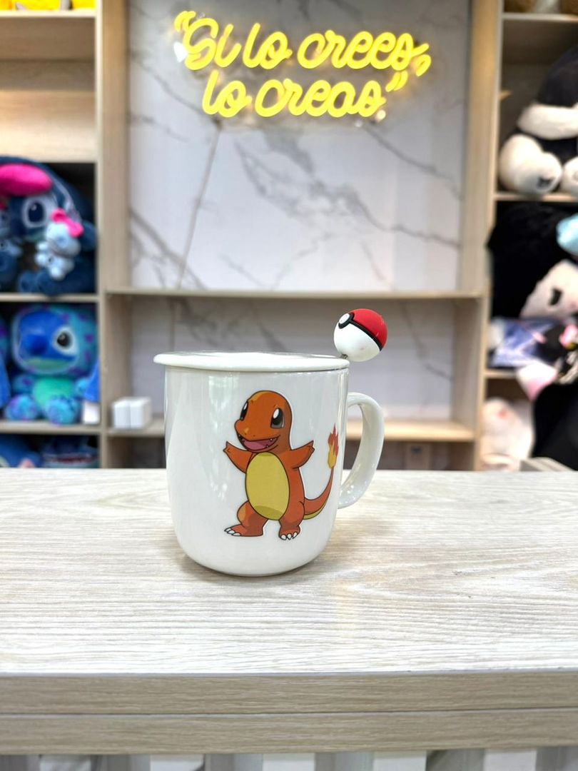 MUG TAPA CERÁMICA POKEMON