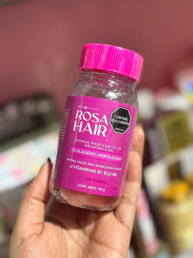 Gomas Biotina Y colágeno Rosa Hair