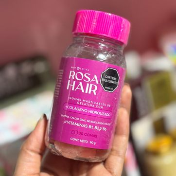 Gomas Biotina Y colágeno Rosa Hair - imagen 1