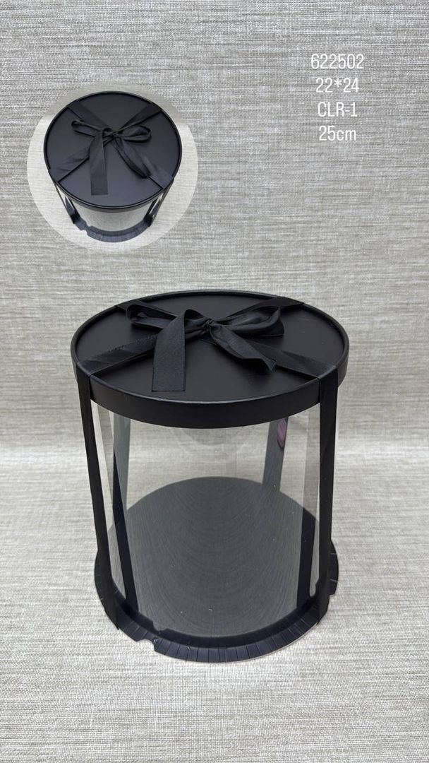 CAJA CILINDRO ACETATO 25CM
