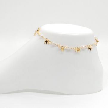 Imagen del producto TOBILLERA PERLA CRUZ RODINADA