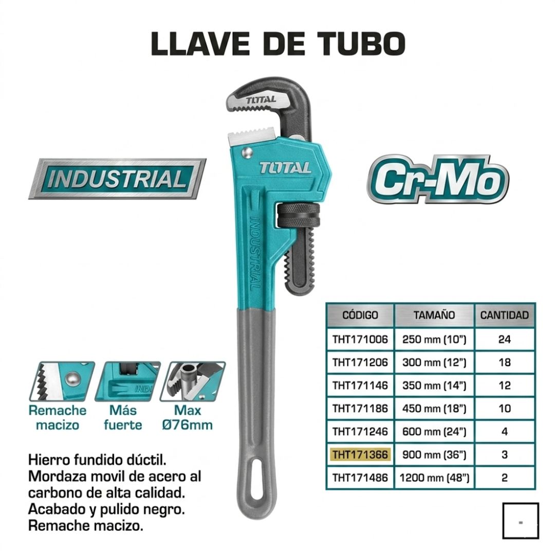 LLAVE DE TUBO 36"