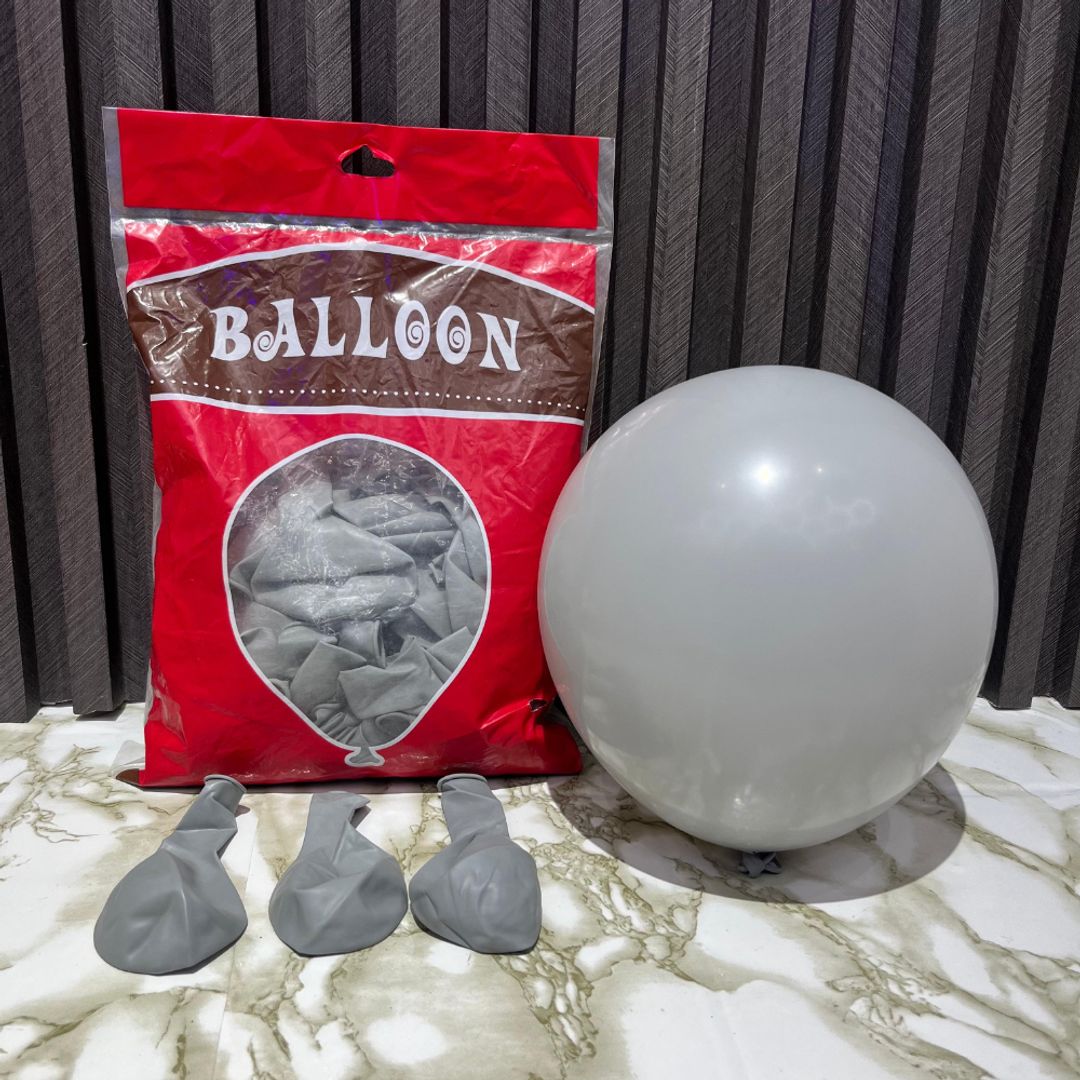 GLOBO x 100 UNIDADES R12 LATEX TENDENCIA GRIS