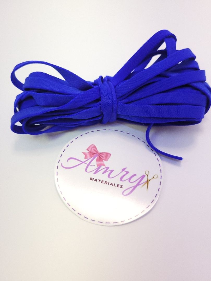 5 mtrs Elástico Pitillo Azul Rey