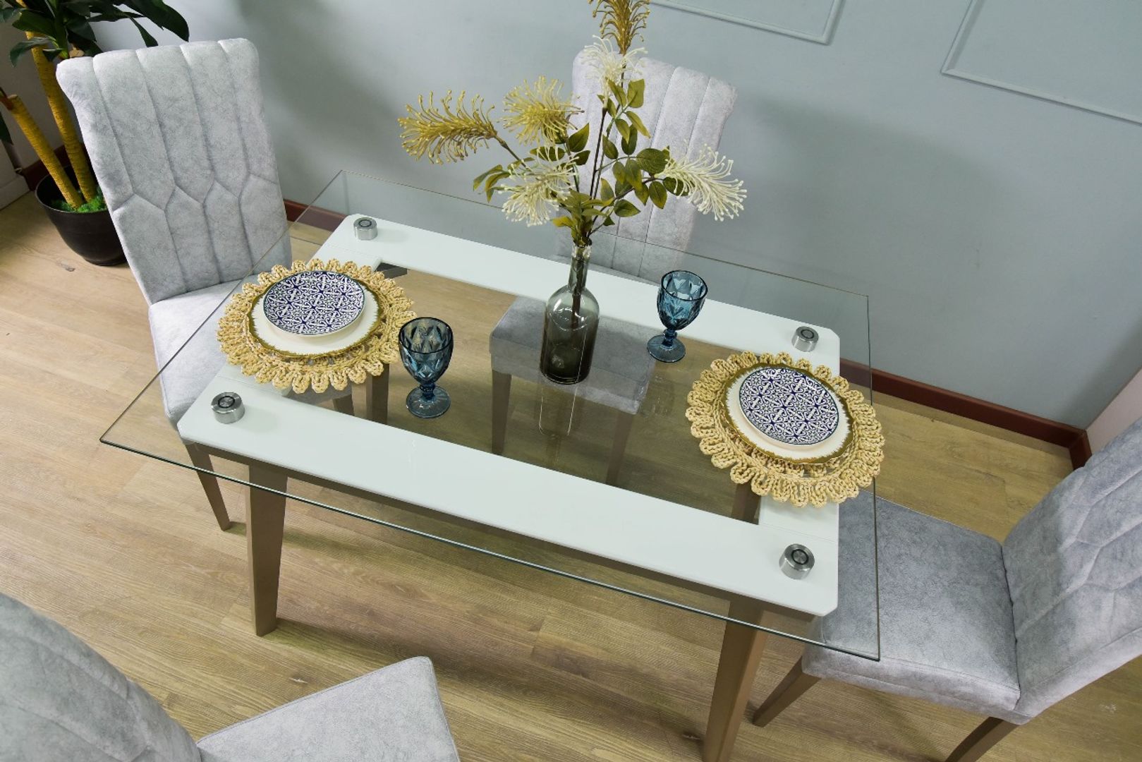 CDOR JULIANA X4 NEW CHAMPAÑA PV 10MM TAPIZ PLATA