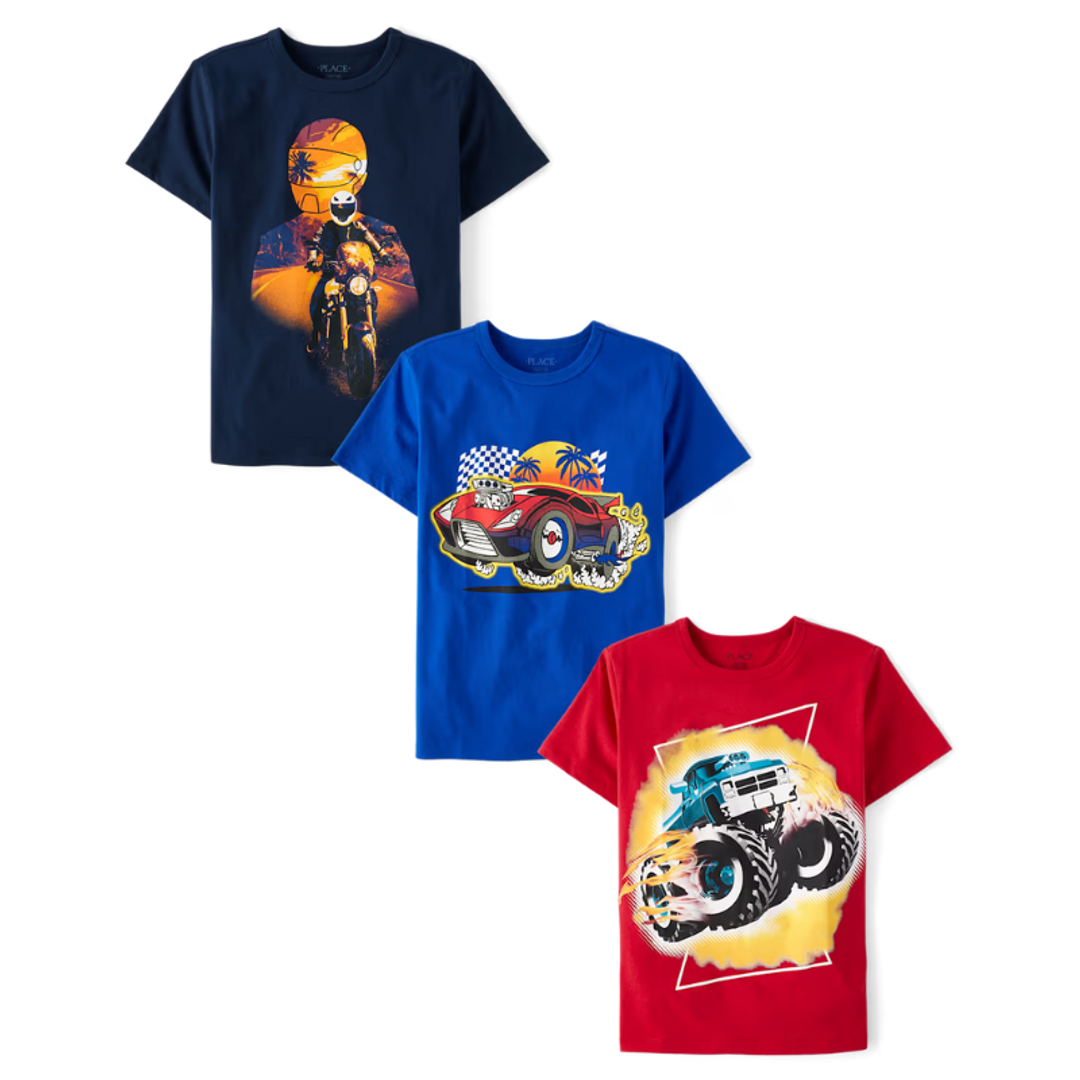 7/8 Set 3 Camisetas CHILDRENS PLACE