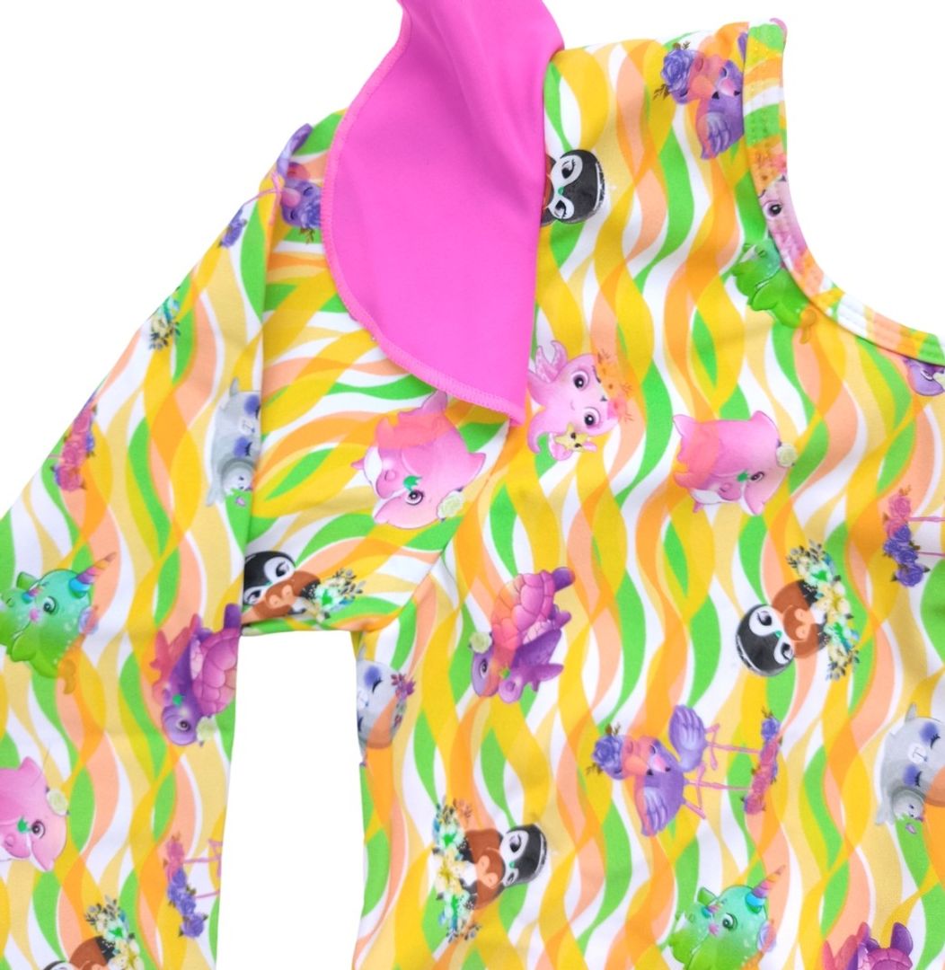 16 Manga larga niña escote espalda forrado parte delantera 