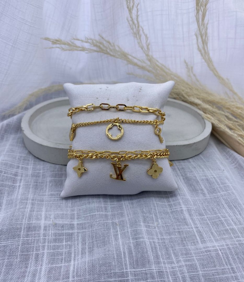 Pulsera de lujo, dorado, covergold 