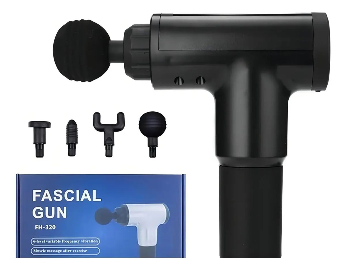 Masajeador Muscular Terapéutico Inalámbrico Facial Gun Gris