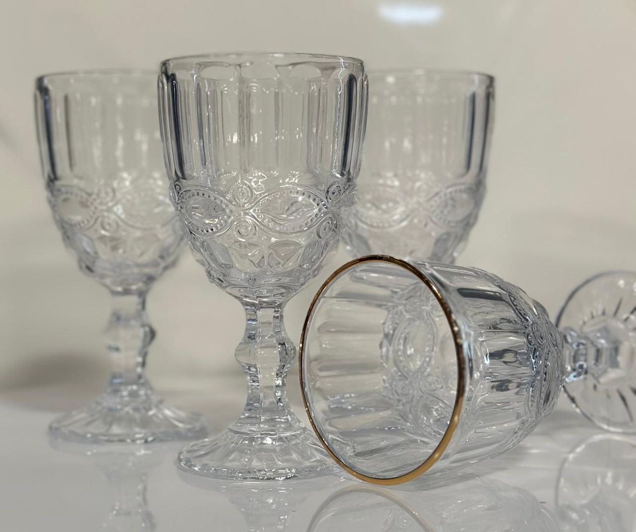  COPA ROMANCE TRASPARENTE FILO DORADO 