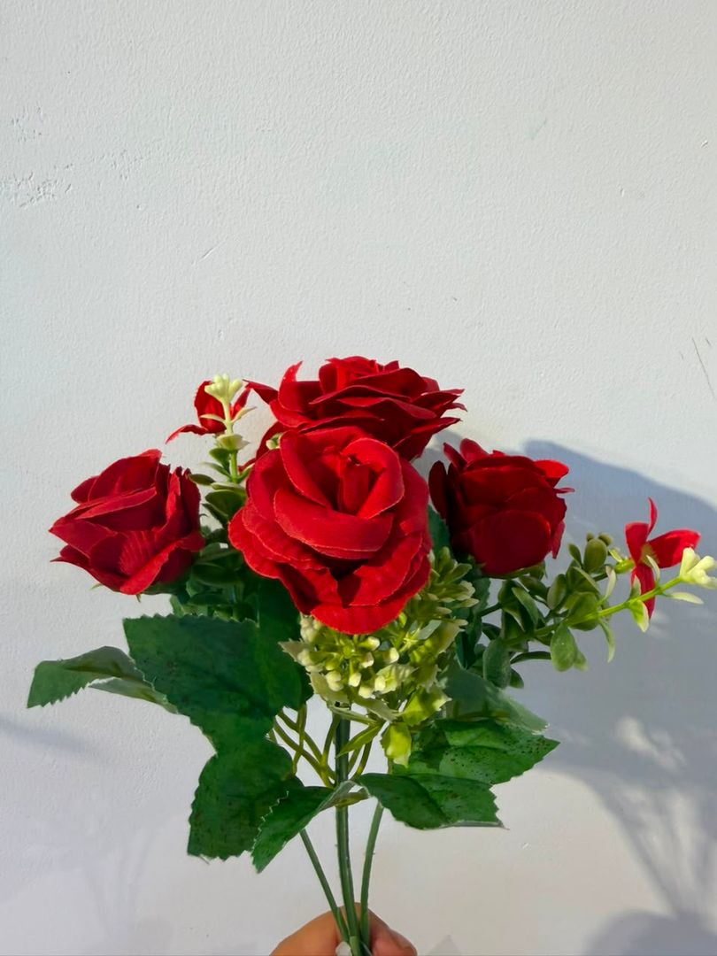 MINI ROSA X 5 ROJA