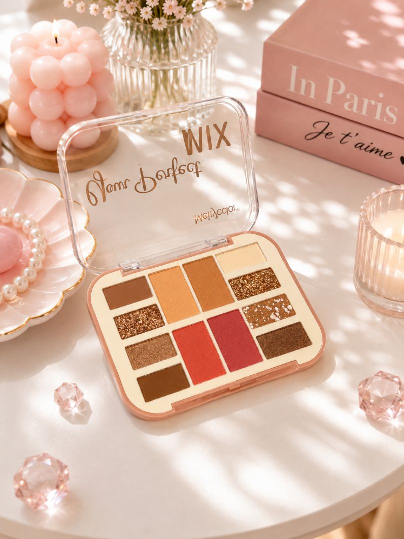 Paleta de sombras tonos tierra 