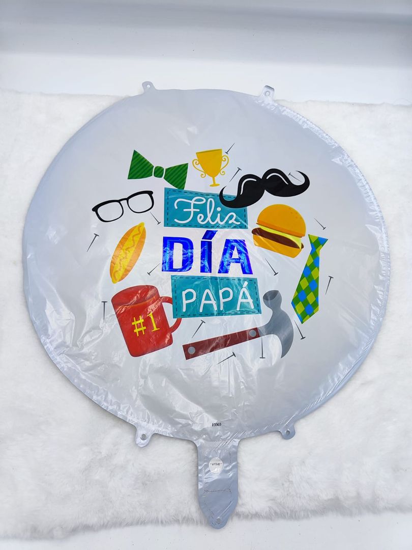 Globos con mensaje de padre 