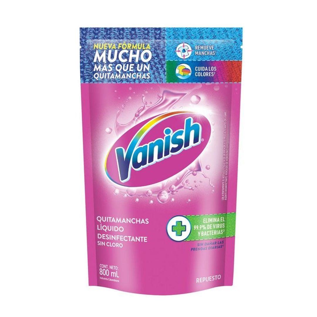  S.DESMANCHADOR VANISH ROSADO ROPA COLOR X 800 ML