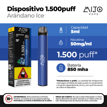 Imagen del producto Mijo Arándano Ice 1500 Puffs