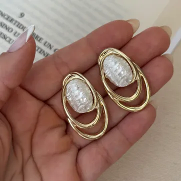 Imagen del producto Arete grande nácar 