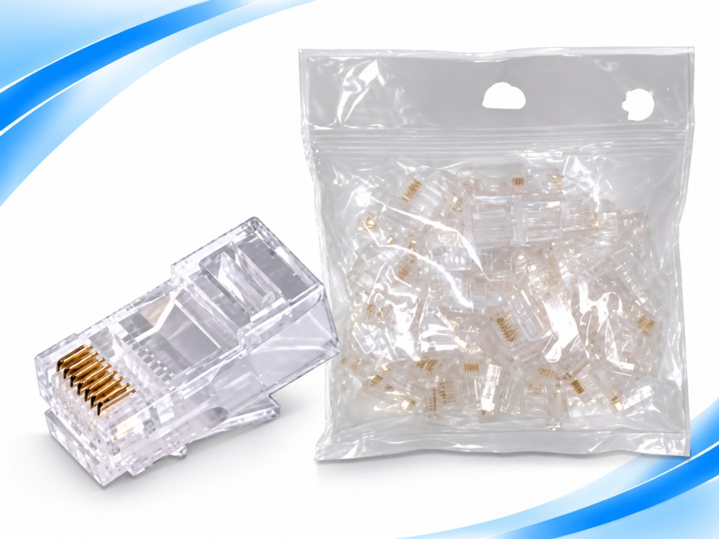 CONECTORES RJ45 PARA CABLE DE RED ETHERNET – BOLSA