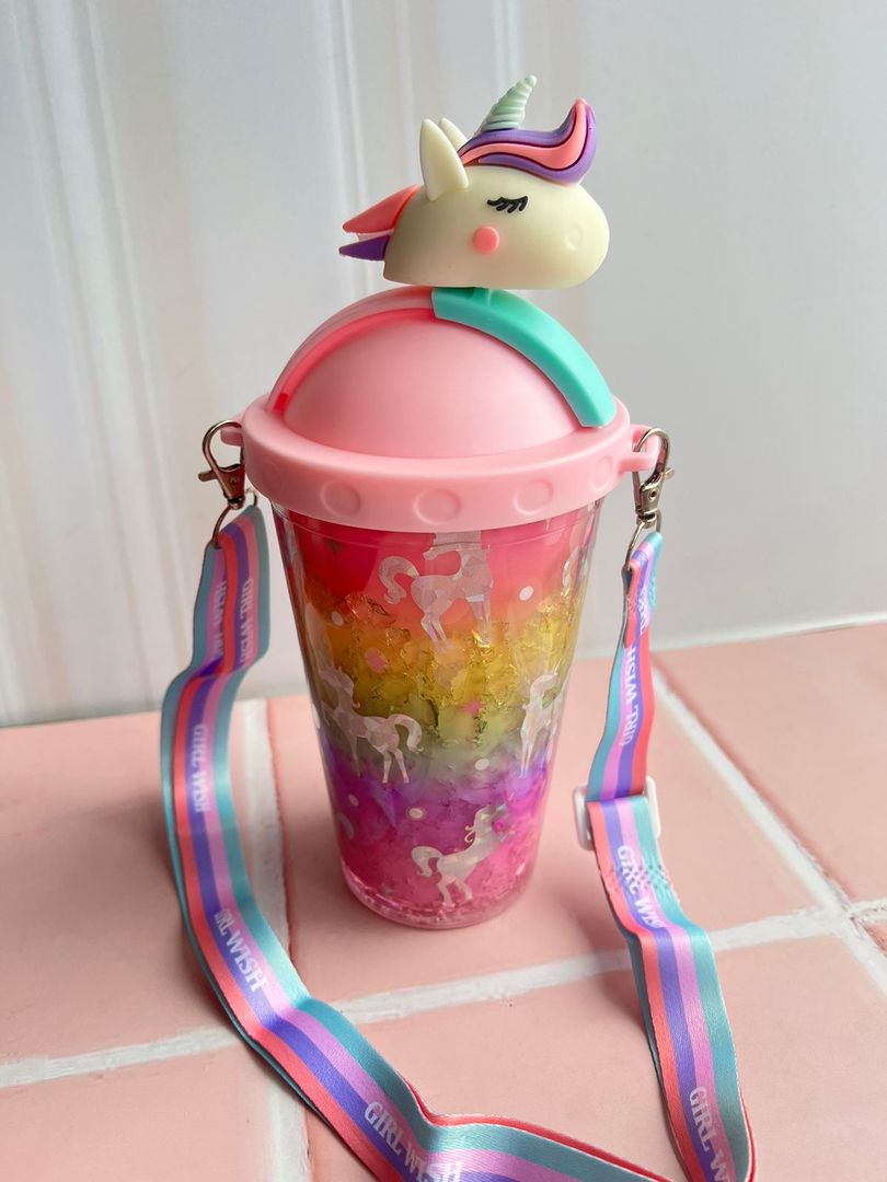 Vaso pitillo unicornio 