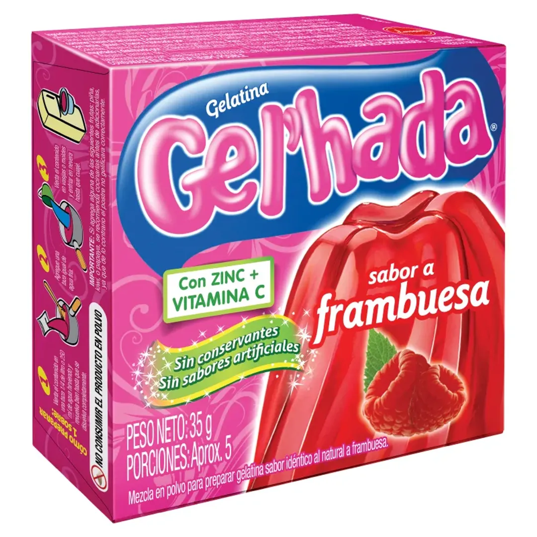 GELATINA GELÏHADA FRAMBUESA*35G