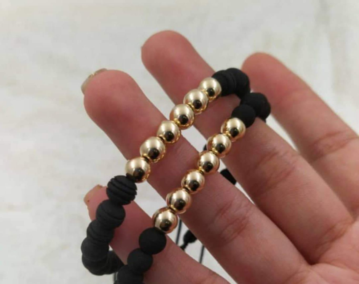 Par pulseras balin 6mm liso y neopreno 6mm
